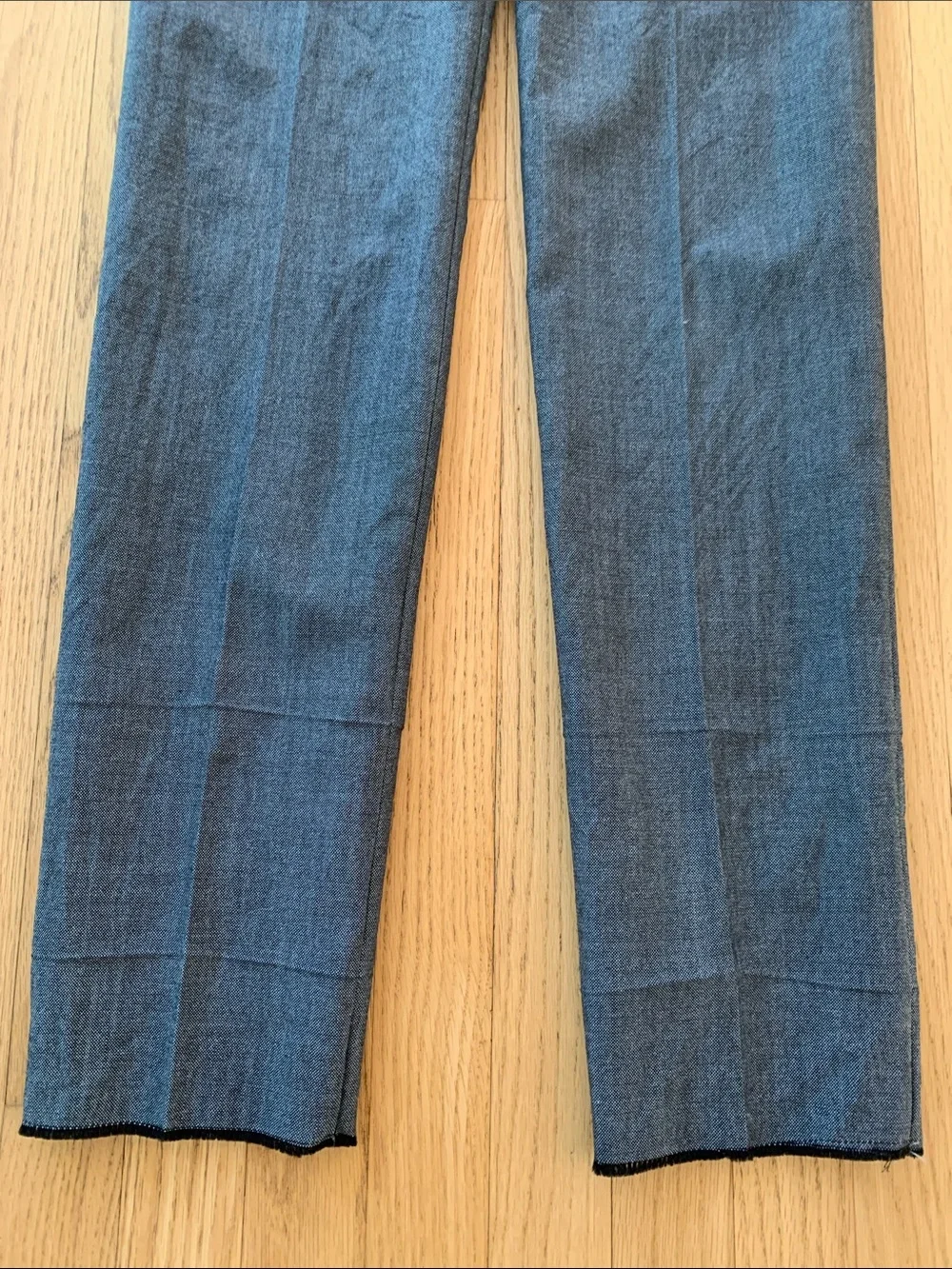 Gucci Men’s Wool Mohair Blend Straight Leg Dress Pants Two Tone Grey Melange 38